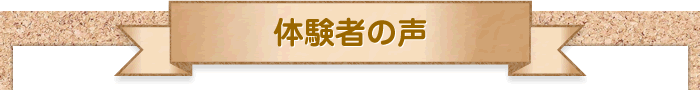 体験者の声